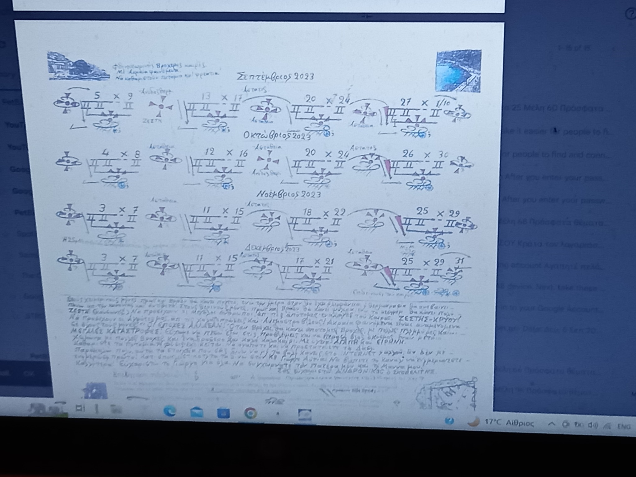 Μερομήνια καλοκαίρι 2024